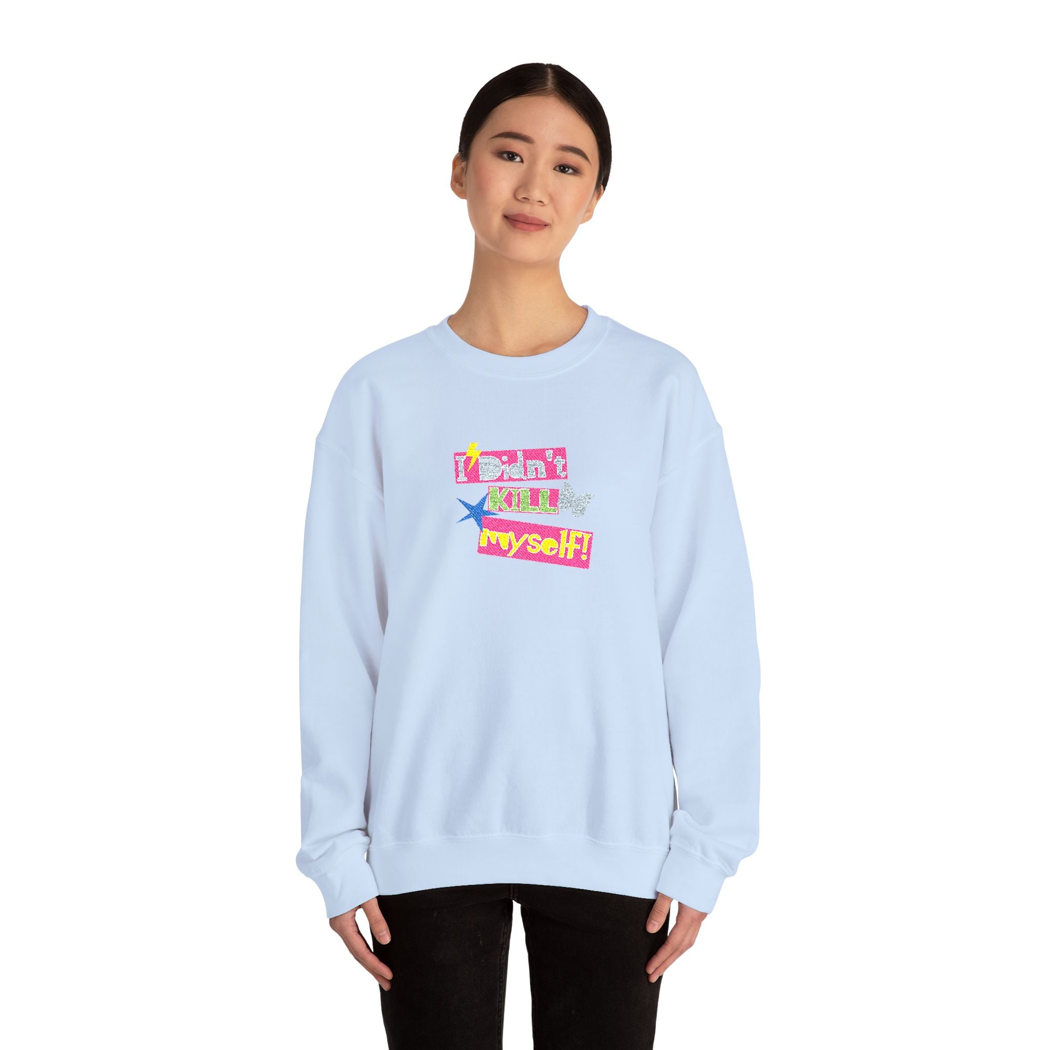 Vibrant Unisex Crewneck Sweatshirt, Cozy Fashion, Casual Wear, Gift for Friends, Colorful Sweatshirt, Everyday Comfort Crewneck Sweatshirt – Queer Streetwear Cozy Essential