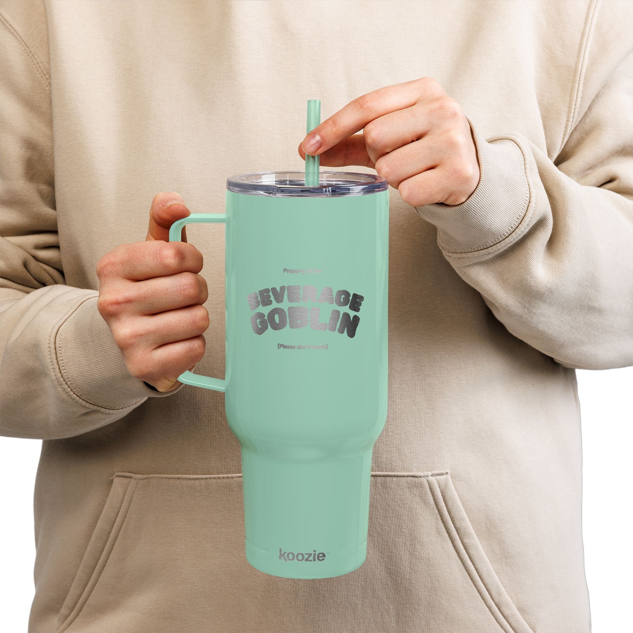 40oz Insulated Tumbler with Lid - Funny Beverage Goblin Design, Perfect for Gifts & Celebrations – Club Riot Queer Streetwear