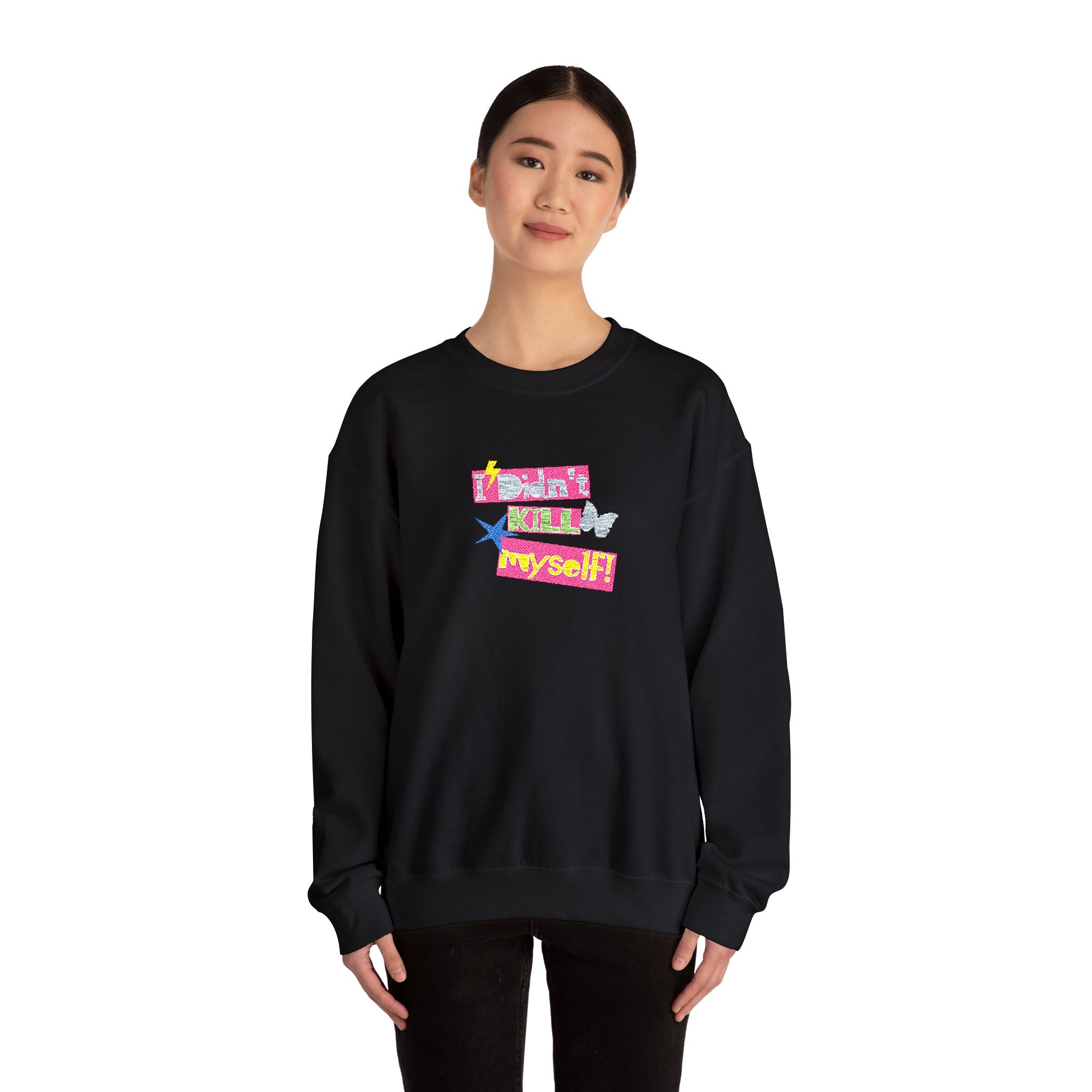 Vibrant Unisex Crewneck Sweatshirt, Cozy Fashion, Casual Wear, Gift for Friends, Colorful Sweatshirt, Everyday Comfort Crewneck Sweatshirt – Queer Streetwear Cozy Essential