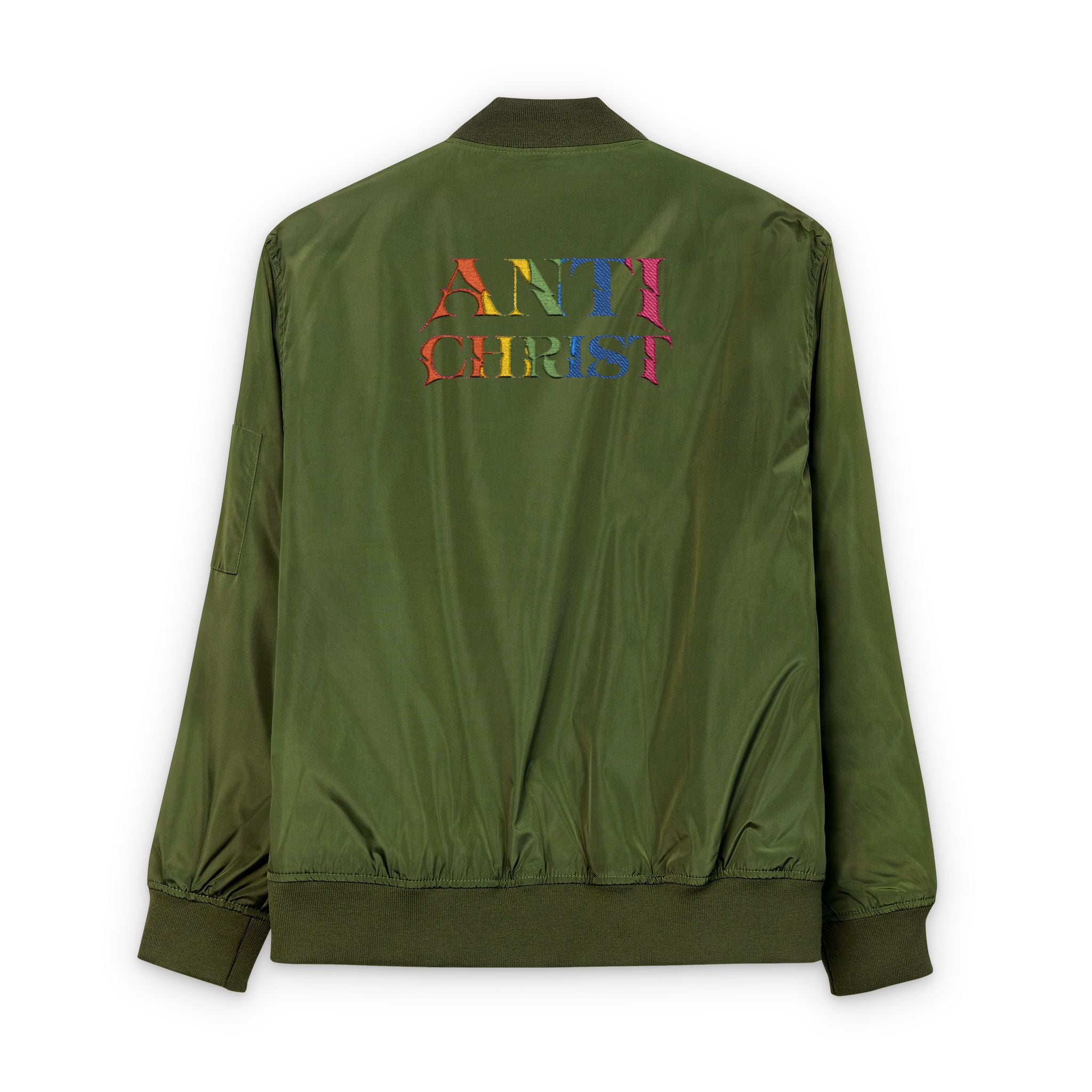 Bold Embroidered Bomber Jacket for Unique Style, Streetwear, Fashion Statement, Gift Idea, Sustainable Fashion – Club Riot Queer Streetwear