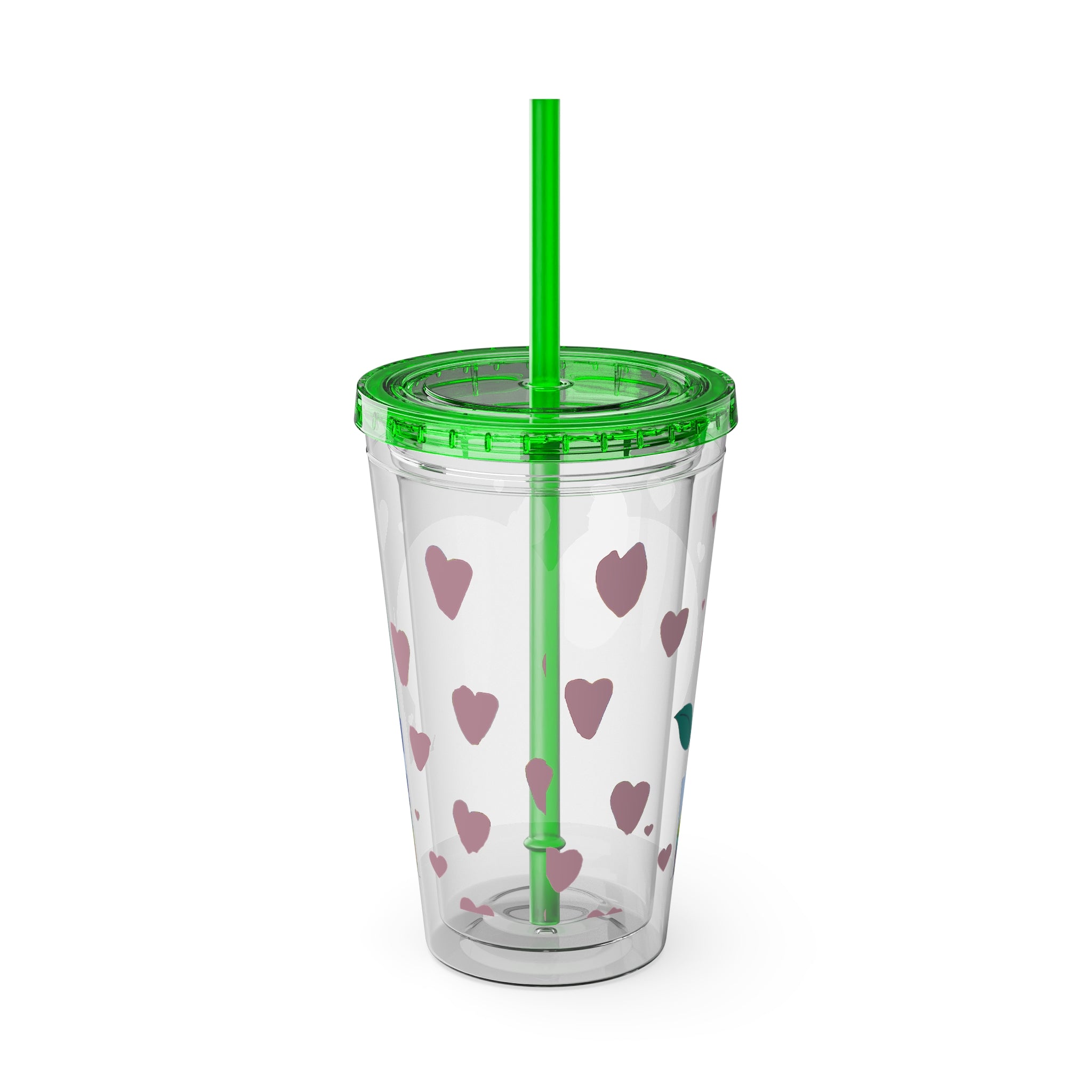 Sunsplash Tumbler, Colorful Couples Drinkware, Cute Travel Mug, Love Glassware – Bold Queer Streetwear Drinkware