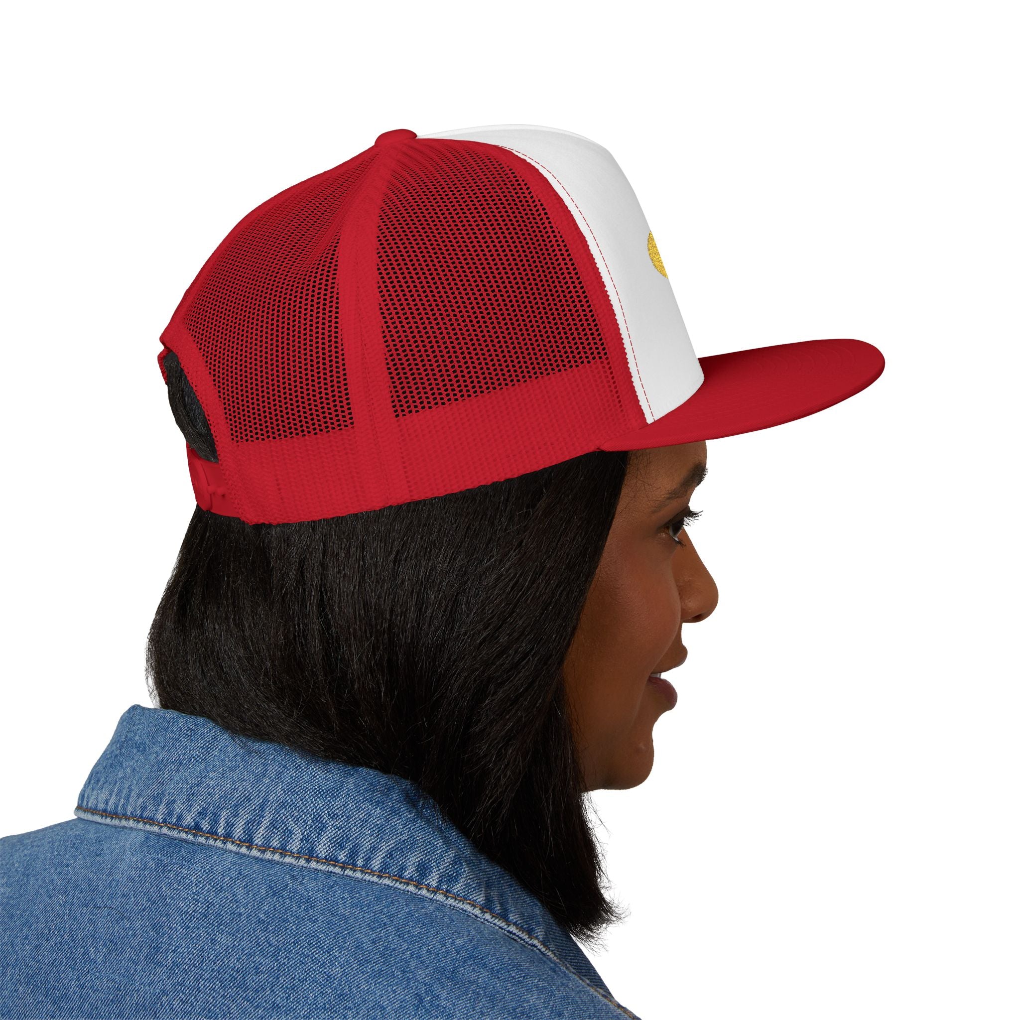 5 Panel Trucker Cap with 'We're Fucked' Embroidery, Retro Style Hat for Casual Wear, Trucking Gifts, Humorous Caps, Funny Accessory Snapback Trucker Cap – Embroidered Queer Streetwear Hat