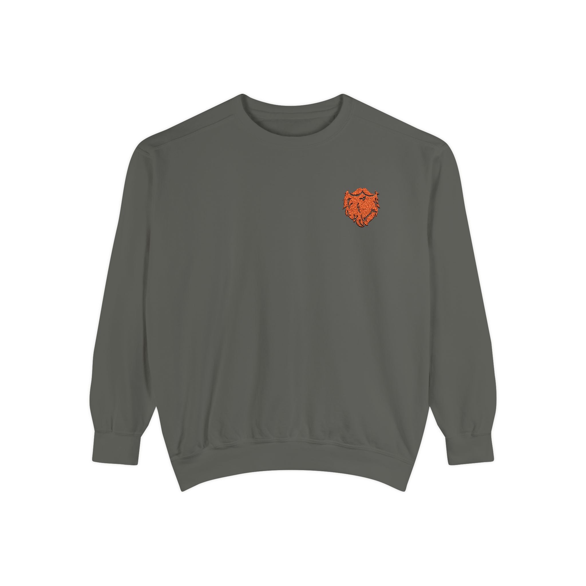 Golden Beard Embroidered Sweatshirt – Cozy Unisex Fall Layer Crewneck Sweatshirt – Queer Streetwear Cozy Essential