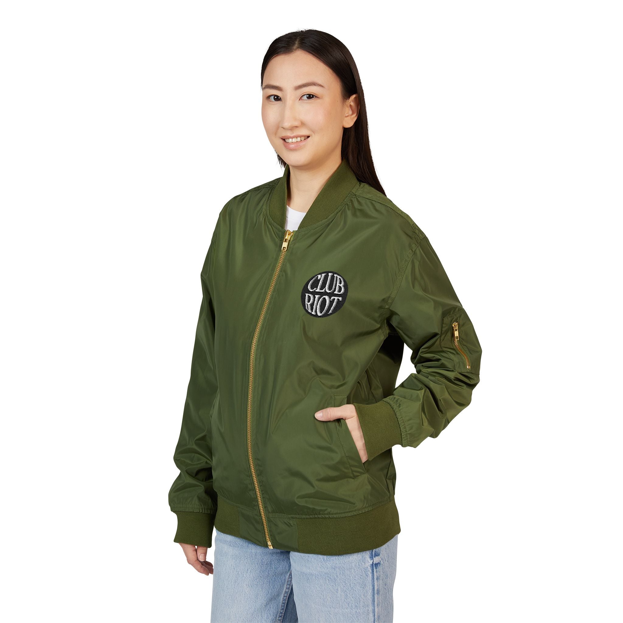 Recycled Bomber Jacket (Embroidery) – Club Riot Queer Streetwear