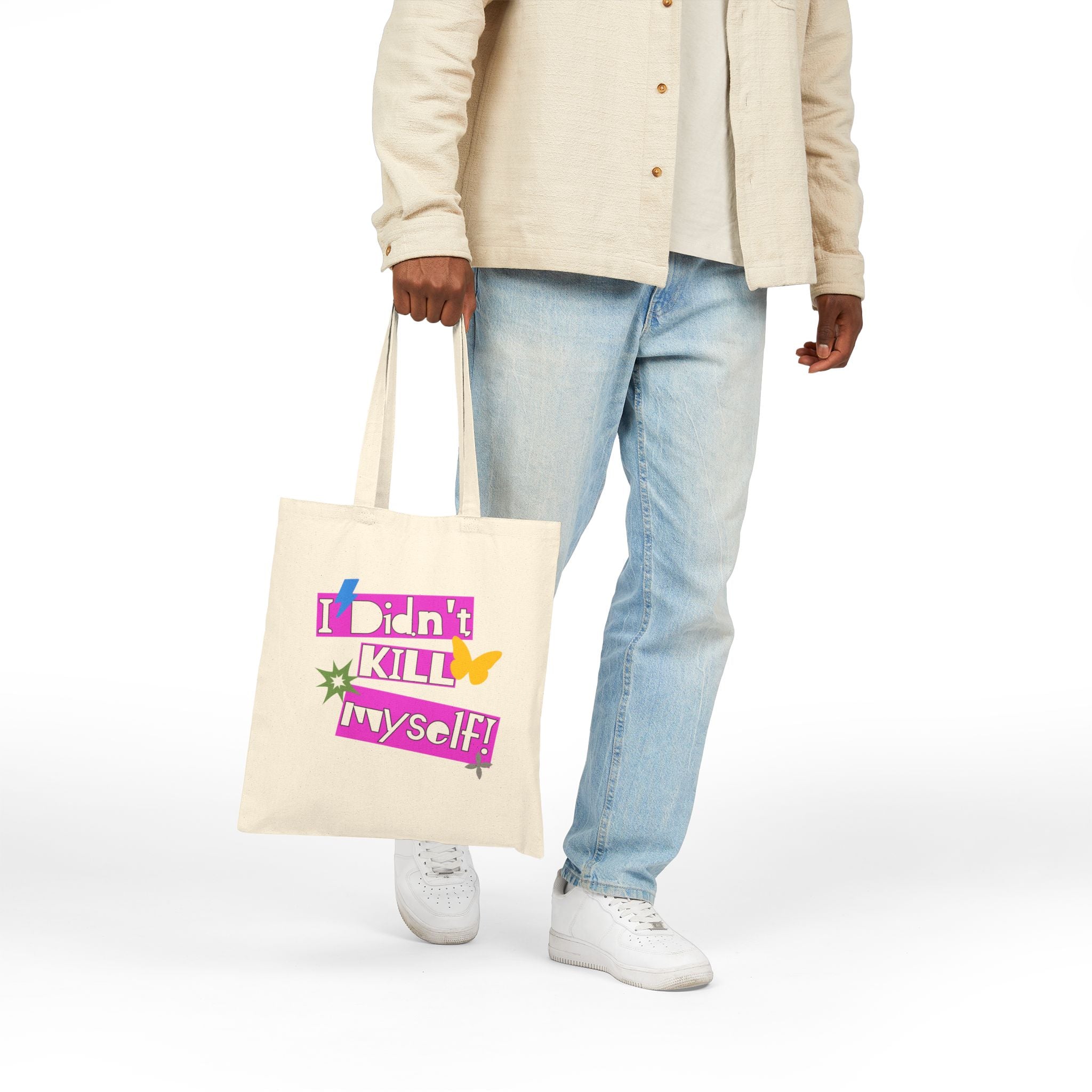 Retro Floral Tote Bag, Eco Cotton Canvas Tote Bag – Queer Streetwear Eco Tote