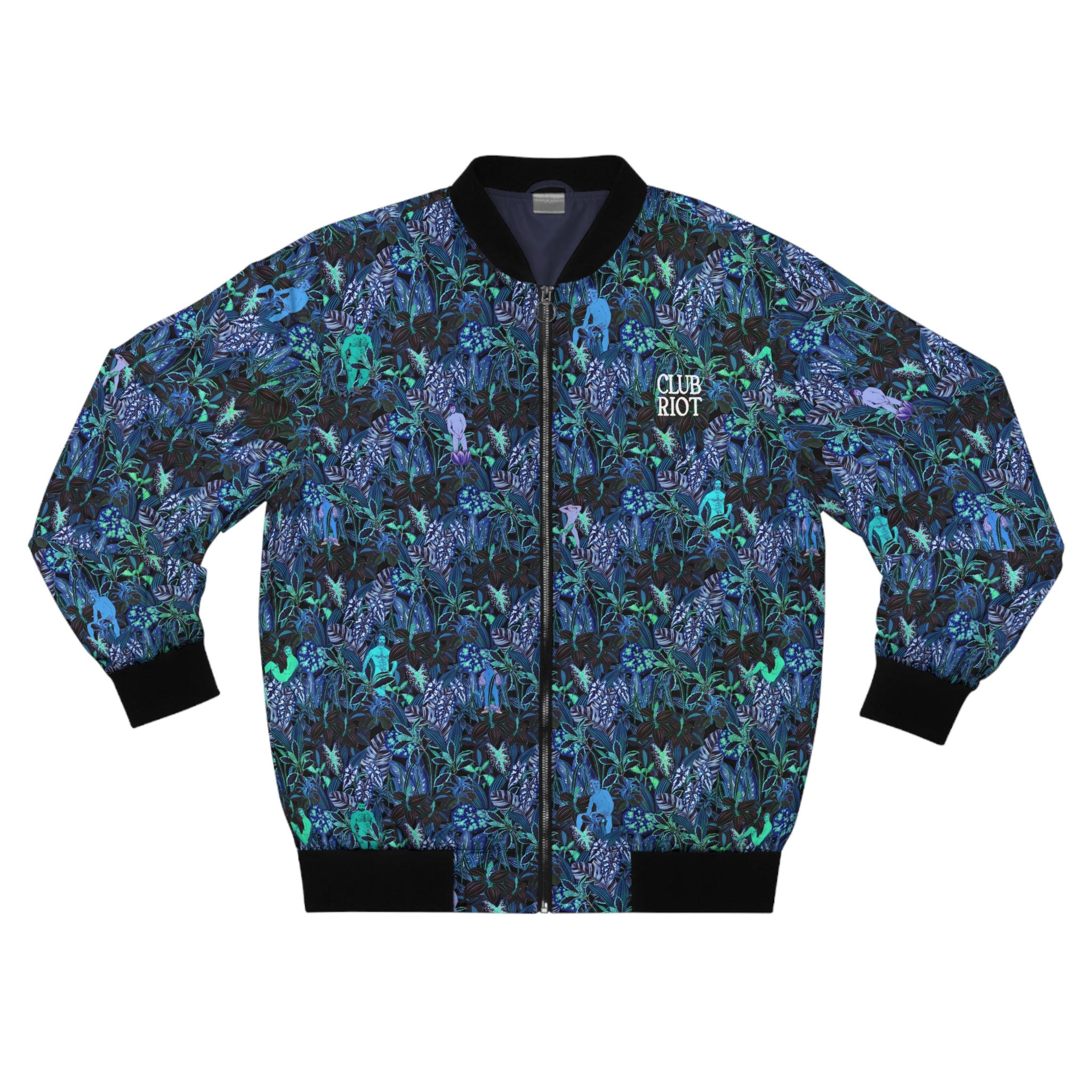 Tropical Print Men's Bomber Jacket - Stylish and Versatile Outerwear – Club Riot Queer Streetwear