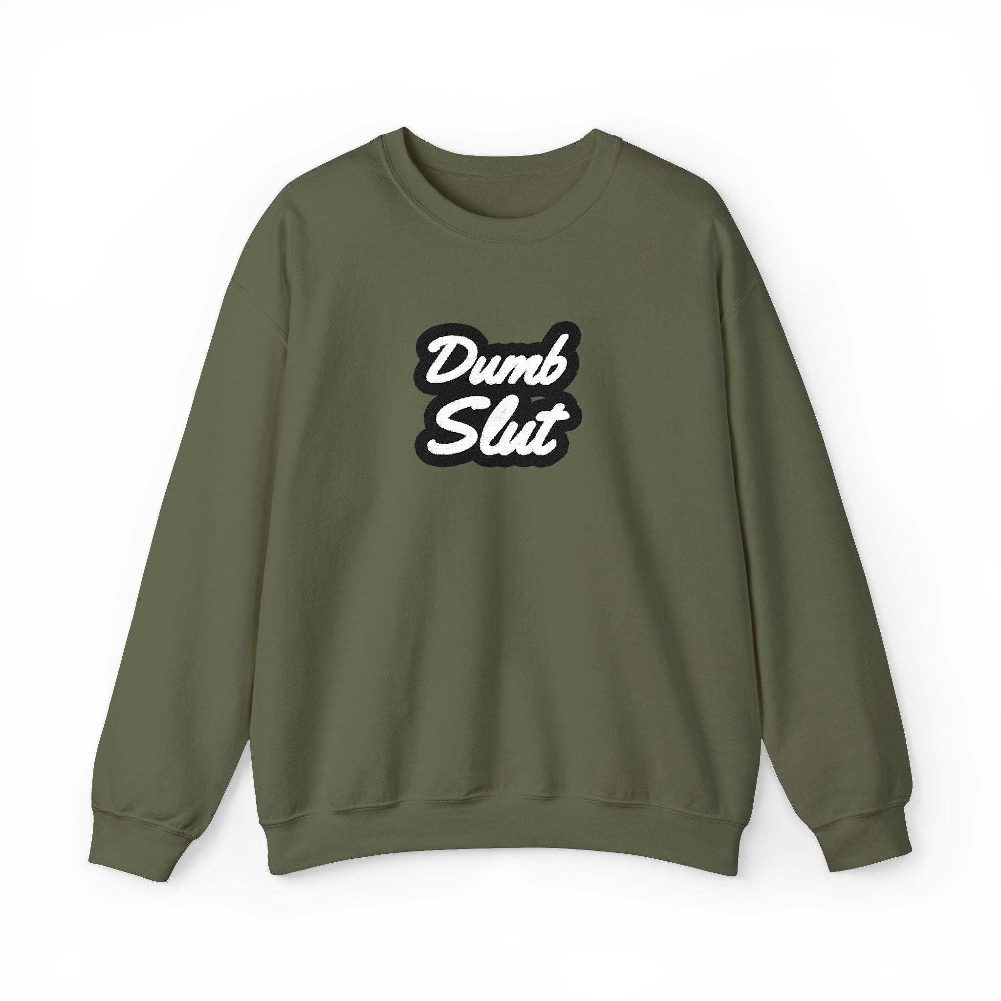 Dumb Slut Crewneck Sweatshirt, Funny Sweater Gift, Unisex Casual Wear, Trendy Streetwear, Comfy Pullover for Everyday
