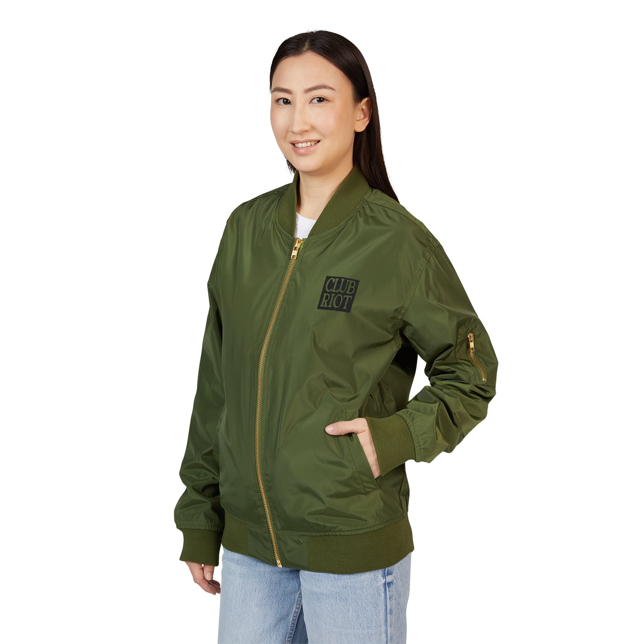 Bold Embroidered Bomber Jacket for Unique Style, Streetwear, Fashion Statement, Gift Idea, Sustainable Fashion – Club Riot Queer Streetwear