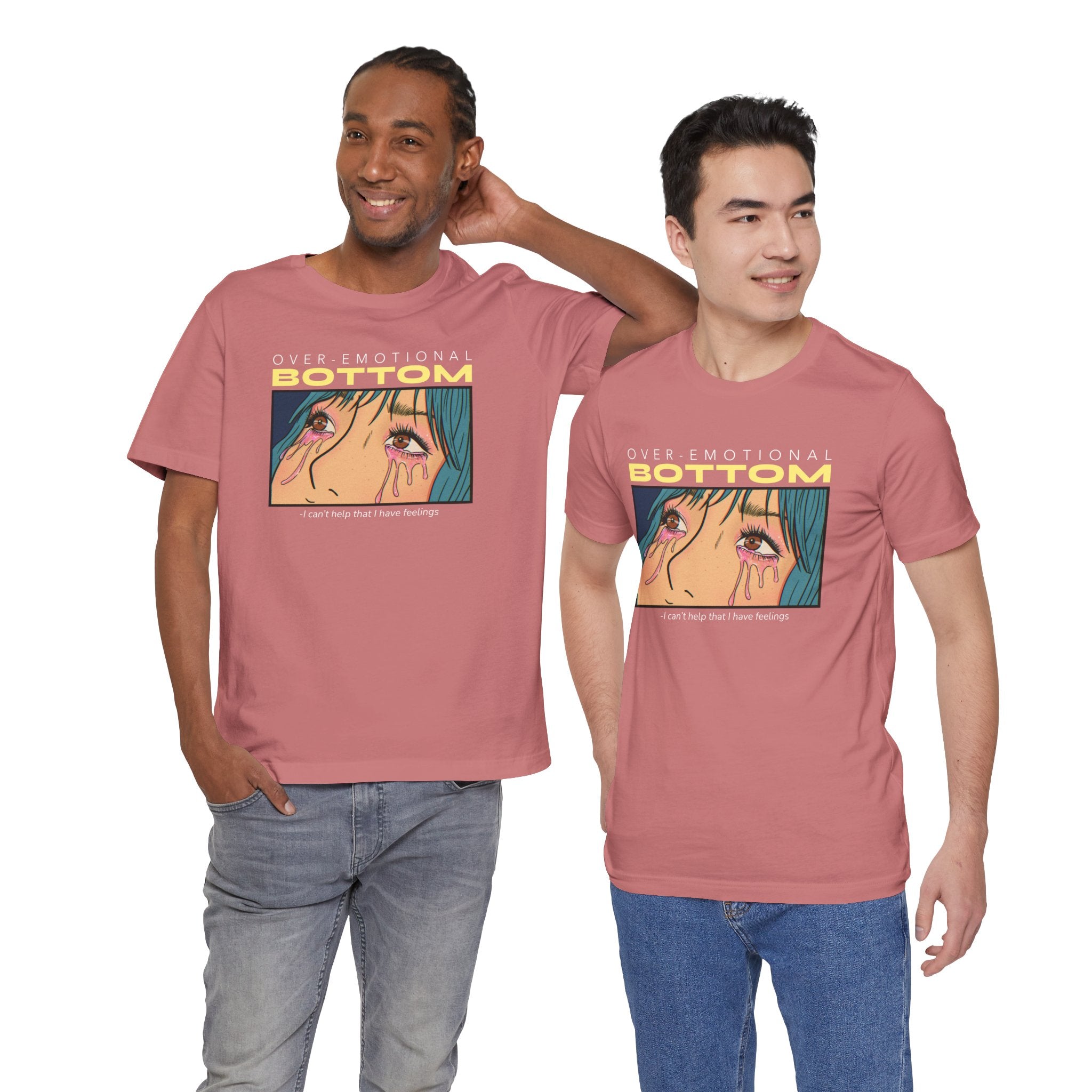 "Overemotional Bottom" Graphic T Unisex T-Shirt – Bold Queer Streetwear Graphic Tee