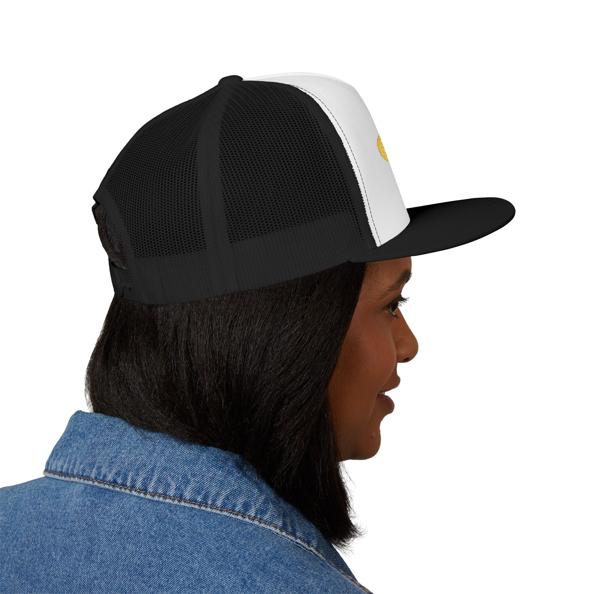 5 Panel Trucker Cap with 'We're Fucked' Embroidery, Retro Style Hat for Casual Wear, Trucking Gifts, Humorous Caps, Funny Accessory Snapback Trucker Cap – Embroidered Queer Streetwear Hat