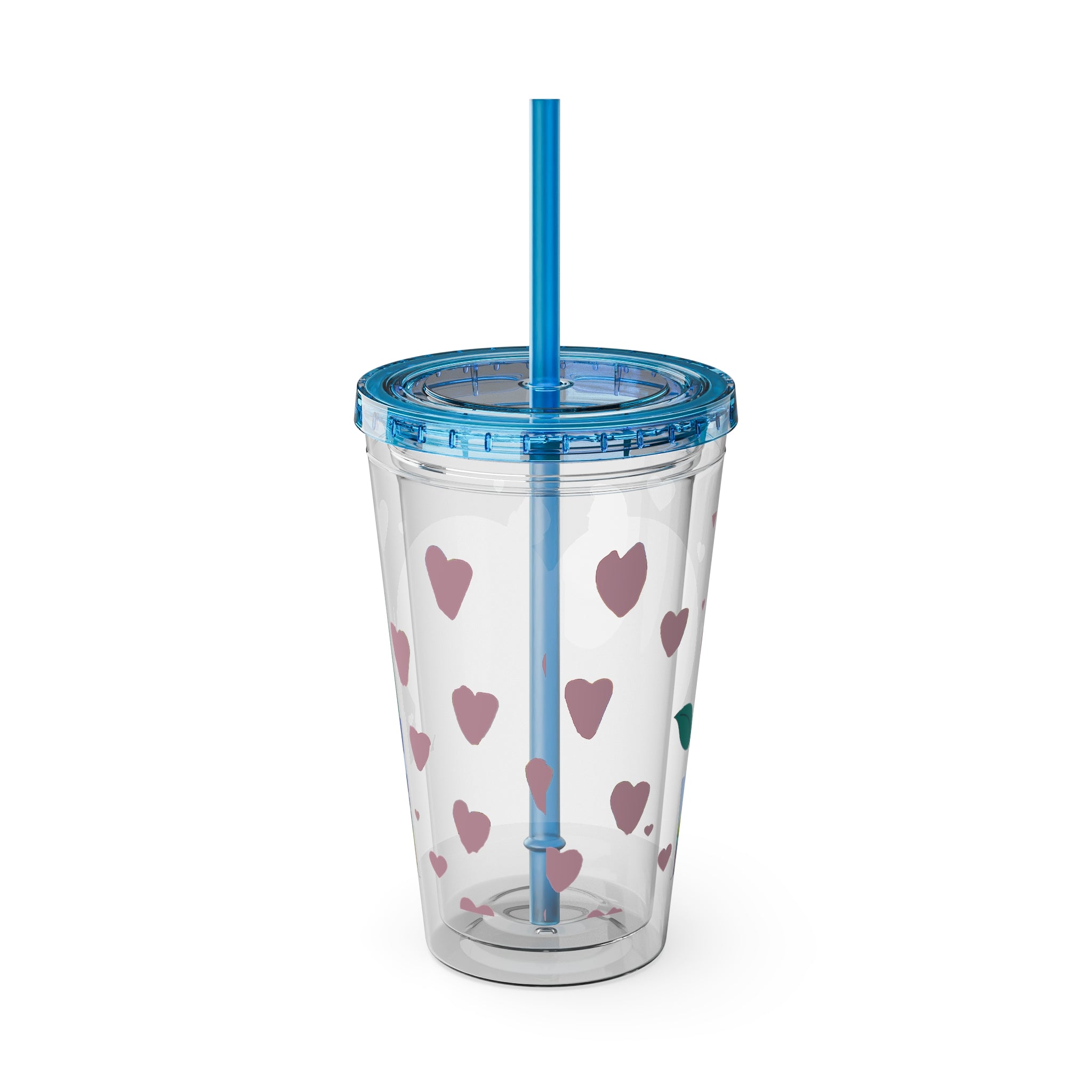 Sunsplash Tumbler, Colorful Couples Drinkware, Cute Travel Mug, Love Glassware – Bold Queer Streetwear Drinkware