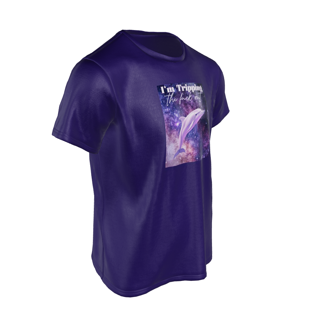 "I'm tripping the F*ck out" Surreal Dolphin Tee Unisex T-Shirt – Bold Queer Streetwear Graphic Tee