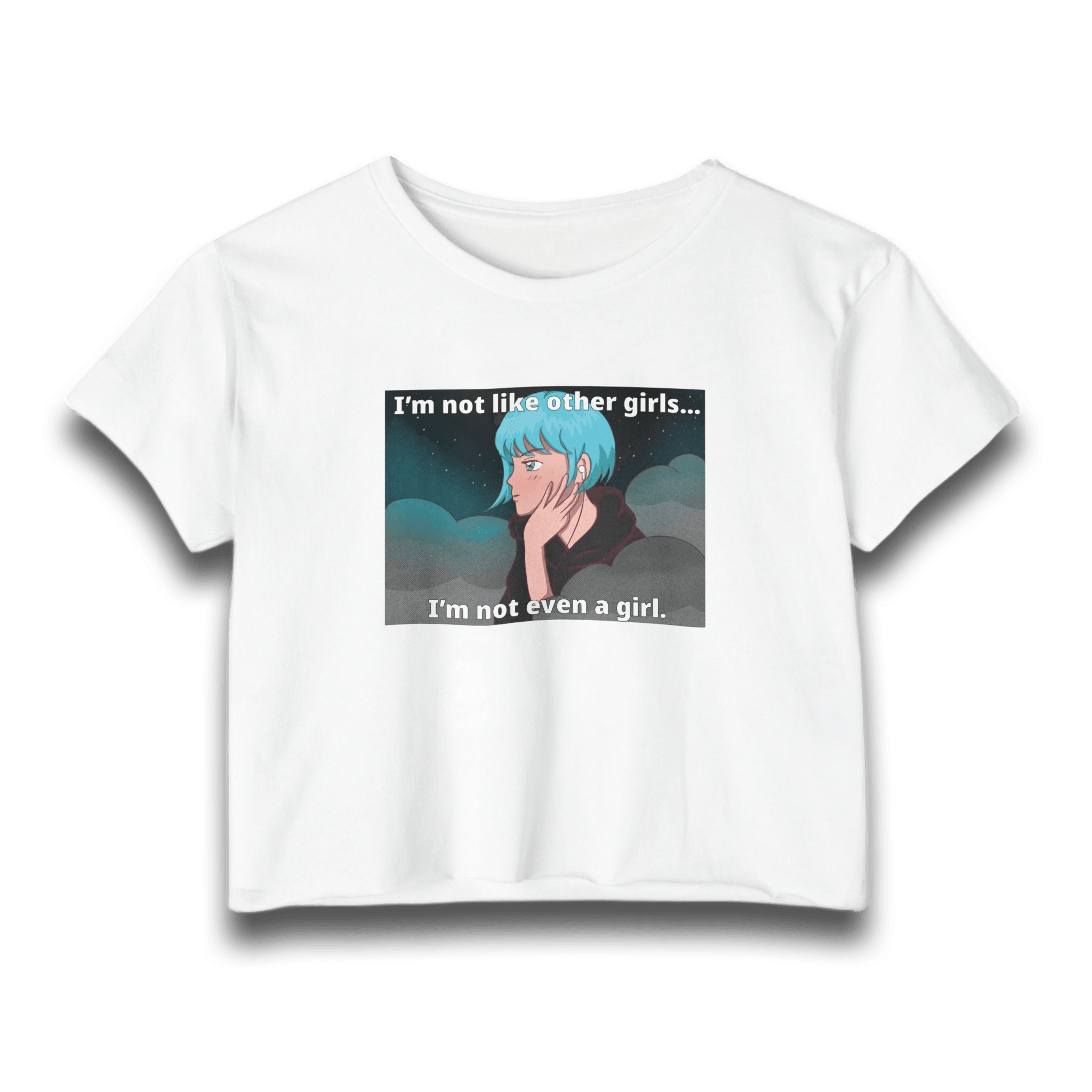 "I’m Not Like Other Girls" Women’s Festival Crop Graphic Top – Club Riot Queer Streetwear