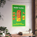 Retro Orange Juice Poster - Fun Vintage Wall Art with Humorous Quote – Club Riot Queer Streetwear