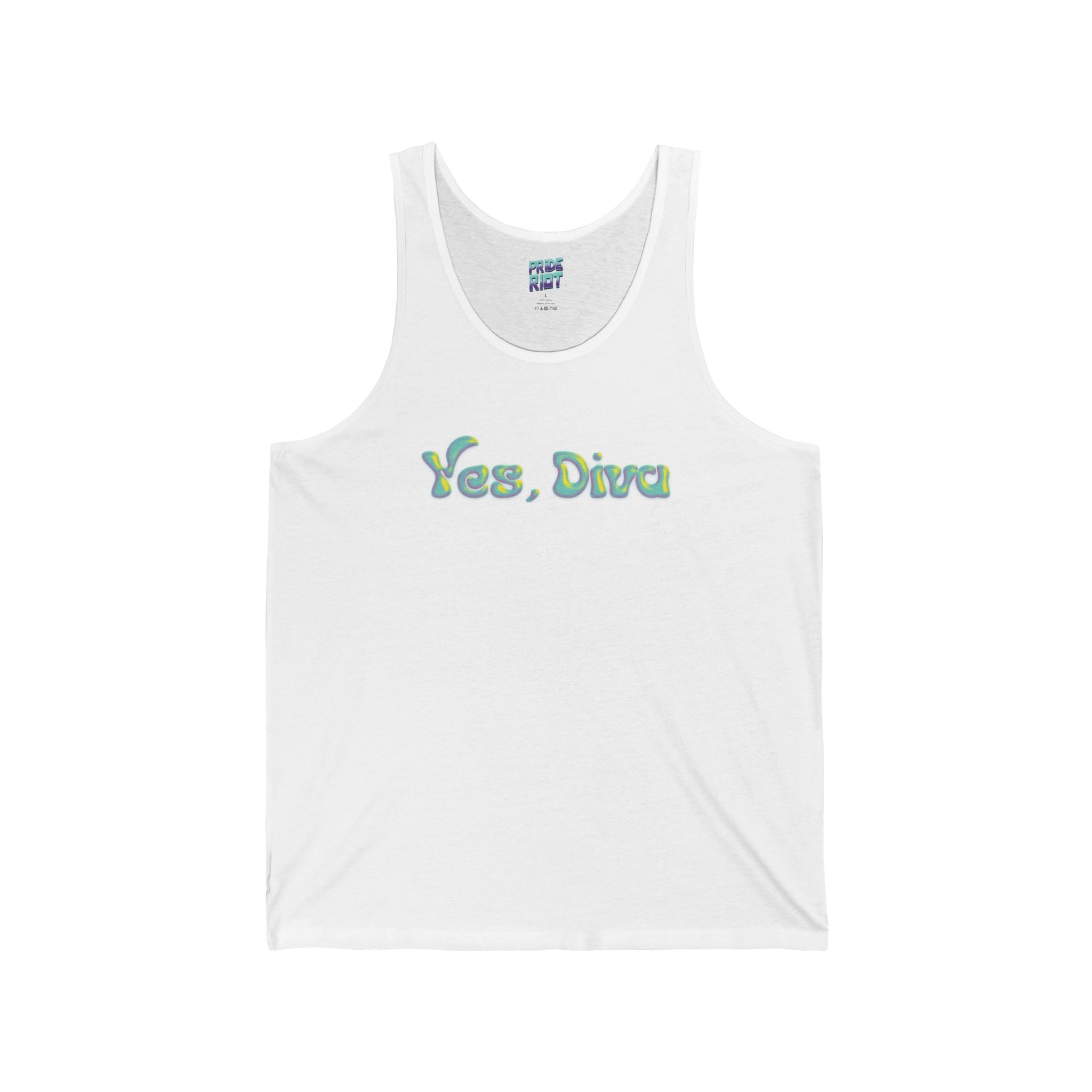 Yes, Diva Unisex Jersey Tank – Stylish and Comfortable Summer Wear – Club Riot Queer Streetwear