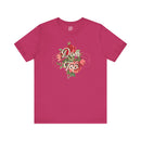 Floral Graphic V Unisex T-Shirt – Bold Queer Streetwear Graphic Tee