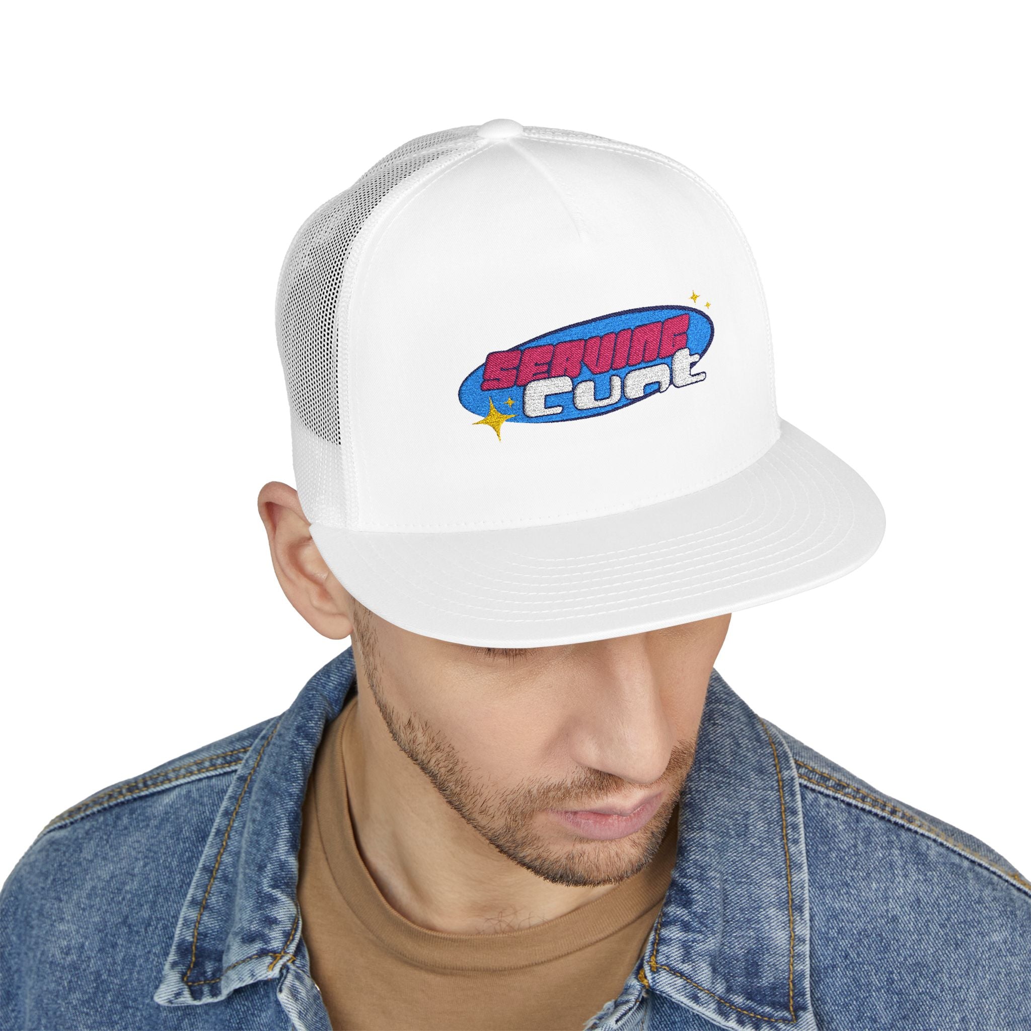 5 Panel Trucker Cap (Embroidery) Snapback Trucker Cap – Embroidered Queer Streetwear Hat
