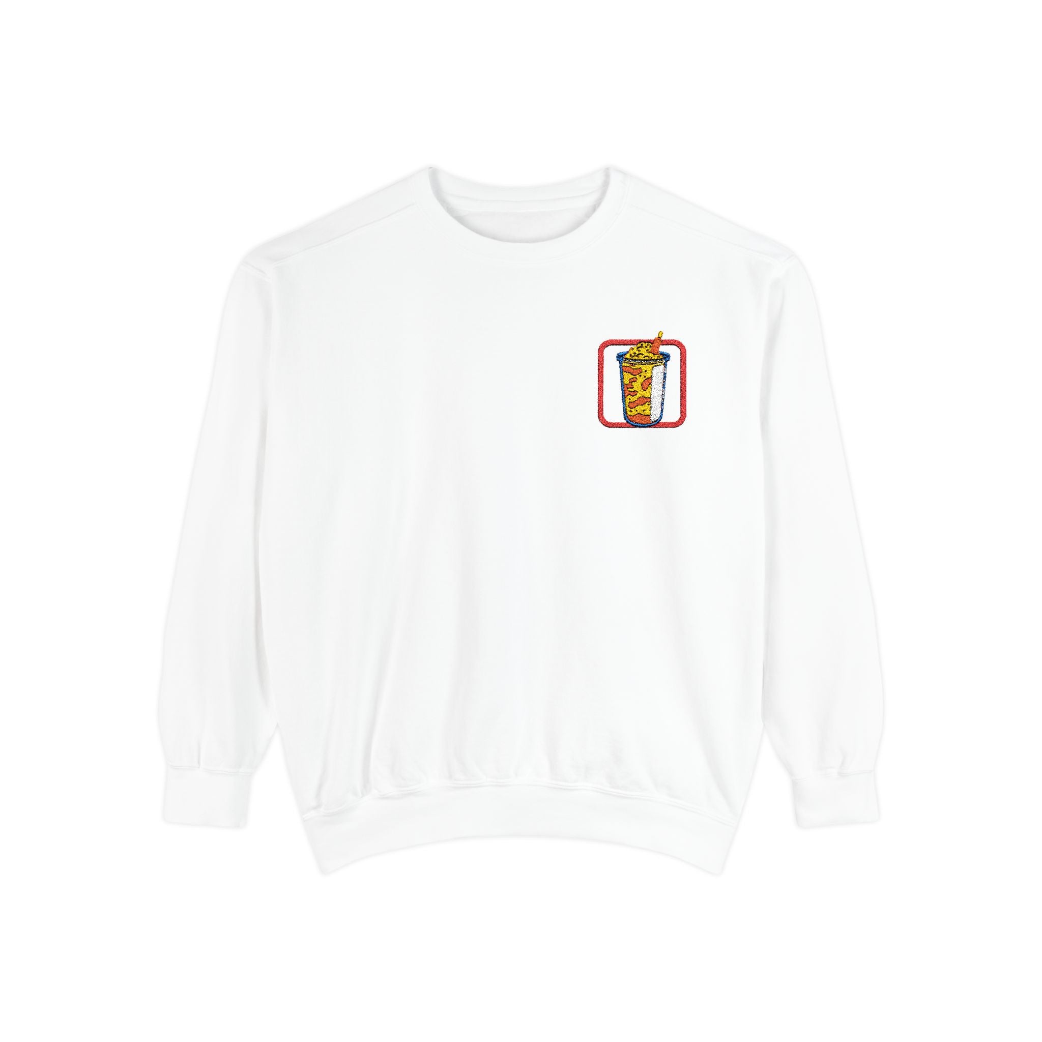Chamoy Dreams Embroidered Sweatshirt – Spicy, Sweet, and Soft AF Crewneck Sweatshirt – Queer Streetwear Cozy Essential