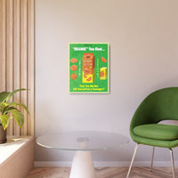 Metal Art Sign - Retro Korean Orange Juice Advertisement with Dark Humor – Club Riot Queer Streetwear