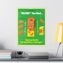 Retro Orange Juice Poster - Fun Vintage Wall Art with Humorous Quote – Club Riot Queer Streetwear