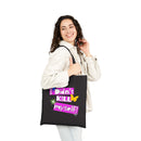 Retro Floral Tote Bag, Eco Cotton Canvas Tote Bag – Queer Streetwear Eco Tote