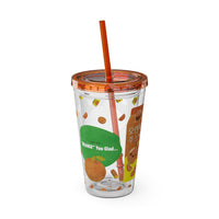 Tumbler with Korean Orange Juice Retro Ad Design, 16oz – Club Riot Queer Streetwear