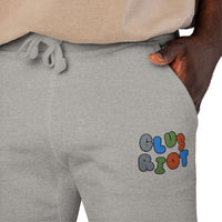 Cozy Embroidered Unisex Fleece Sweatpants, Casual Lounge Pants, Perfect for Relaxing, Gift for Him/Her, Ideal for Everyday Wear – Club Riot Queer Streetwear