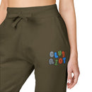Cozy Embroidered Unisex Fleece Sweatpants, Casual Lounge Pants, Perfect for Relaxing, Gift for Him/Her, Ideal for Everyday Wear – Club Riot Queer Streetwear