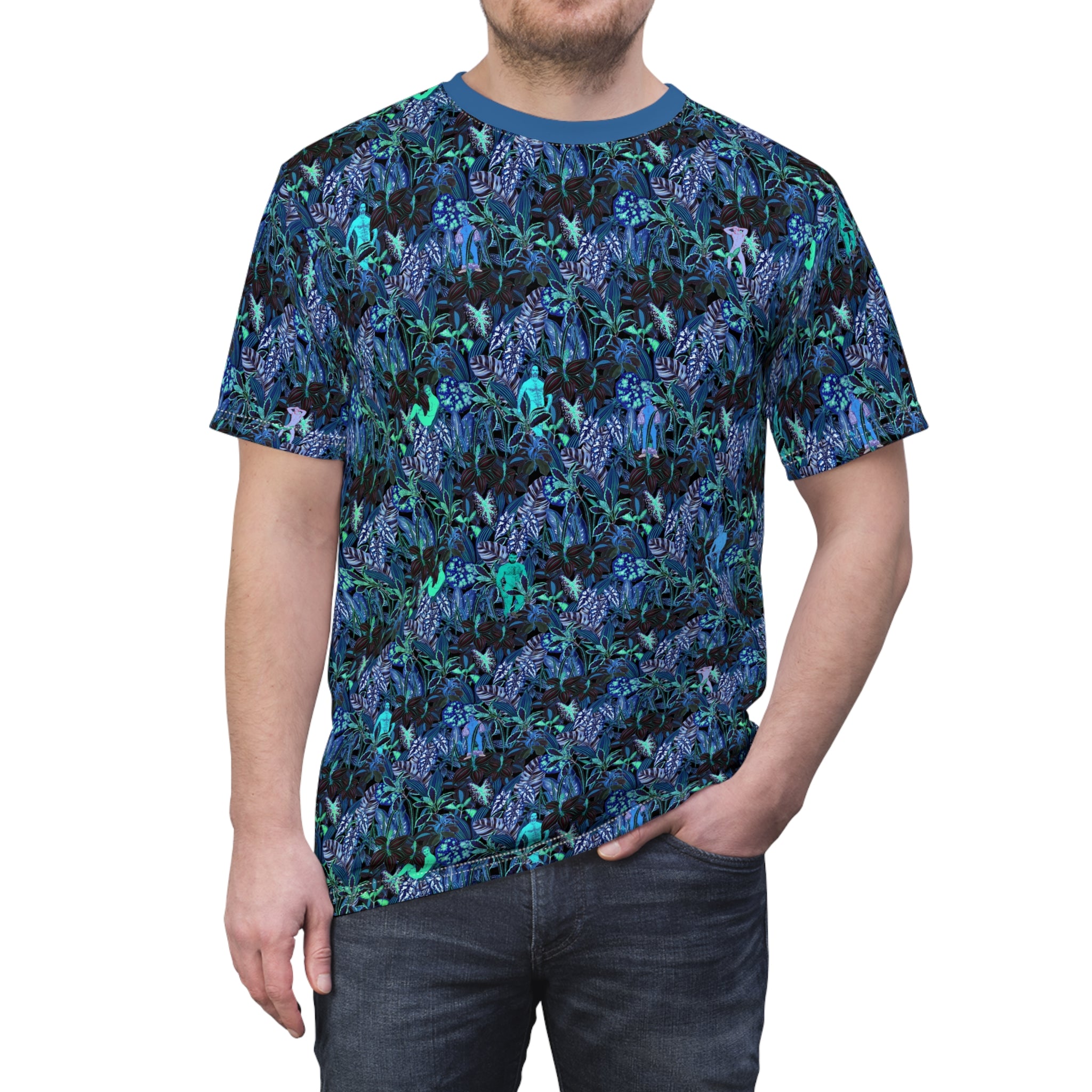 "Hidden Hunks" Tropical Jungle Unisex Tee Unisex T-Shirt – Bold Queer Streetwear Graphic Tee