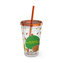 Tumbler with Korean Orange Juice Retro Ad Design, 16oz – Club Riot Queer Streetwear