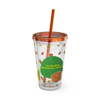 Tumbler with Korean Orange Juice Retro Ad Design, 16oz – Club Riot Queer Streetwear