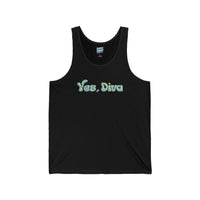 Yes, Diva Unisex Jersey Tank – Stylish and Comfortable Summer Wear – Club Riot Queer Streetwear