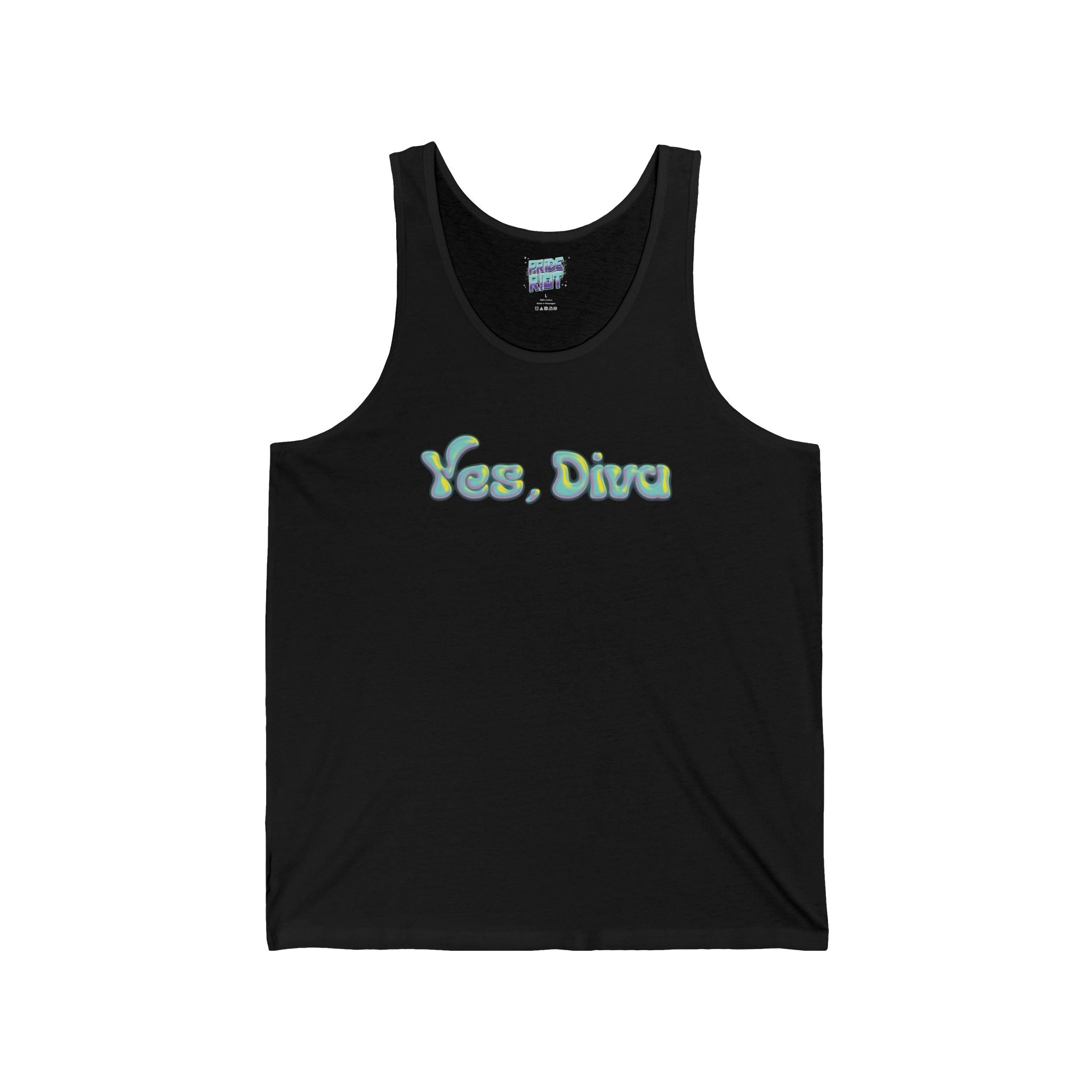 Yes, Diva Unisex Jersey Tank – Stylish and Comfortable Summer Wear – Club Riot Queer Streetwear