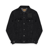 Unisex Denim Jacket (Embroidery) with Club Riot queer streetwear design