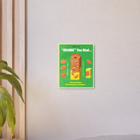 Metal Art Sign - Retro Korean Orange Juice Advertisement with Dark Humor – Club Riot Queer Streetwear
