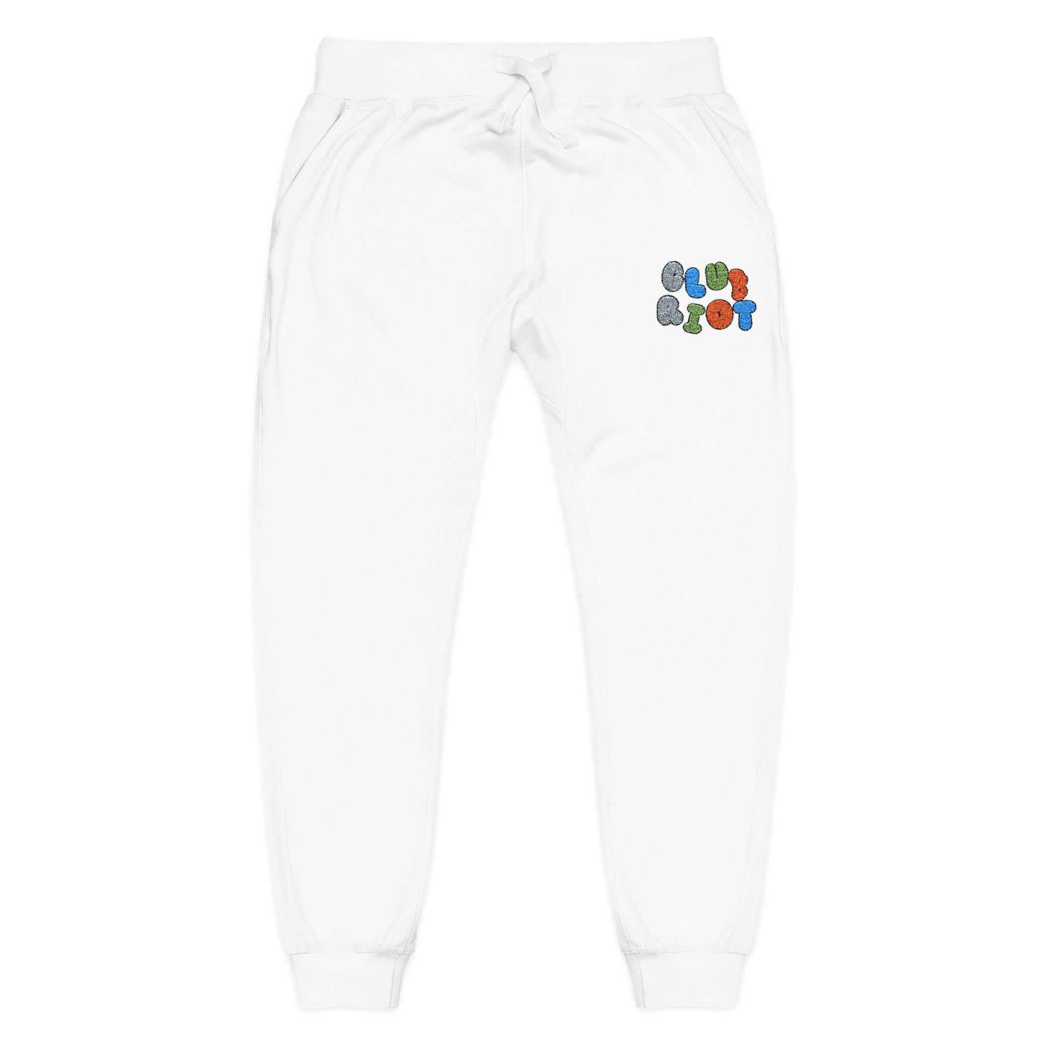 Cozy Embroidered Unisex Fleece Sweatpants, Casual Lounge Pants, Perfect for Relaxing, Gift for Him/Her, Ideal for Everyday Wear – Club Riot Queer Streetwear