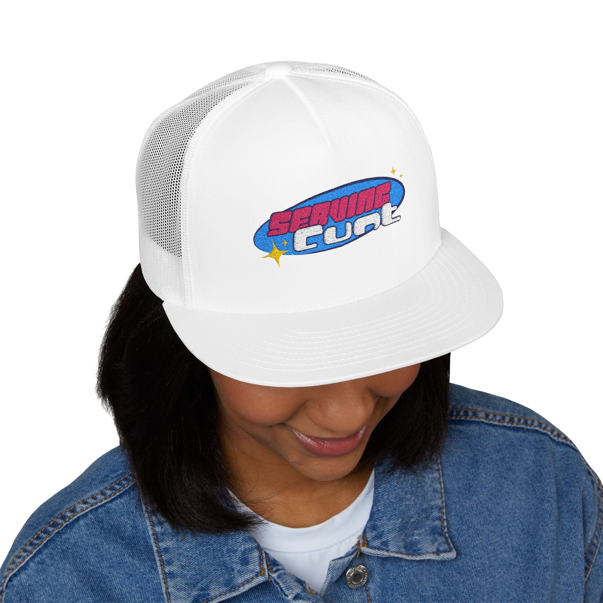 5 Panel Trucker Cap (Embroidery) Snapback Trucker Cap – Embroidered Queer Streetwear Hat