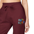 Cozy Embroidered Unisex Fleece Sweatpants, Casual Lounge Pants, Perfect for Relaxing, Gift for Him/Her, Ideal for Everyday Wear – Club Riot Queer Streetwear