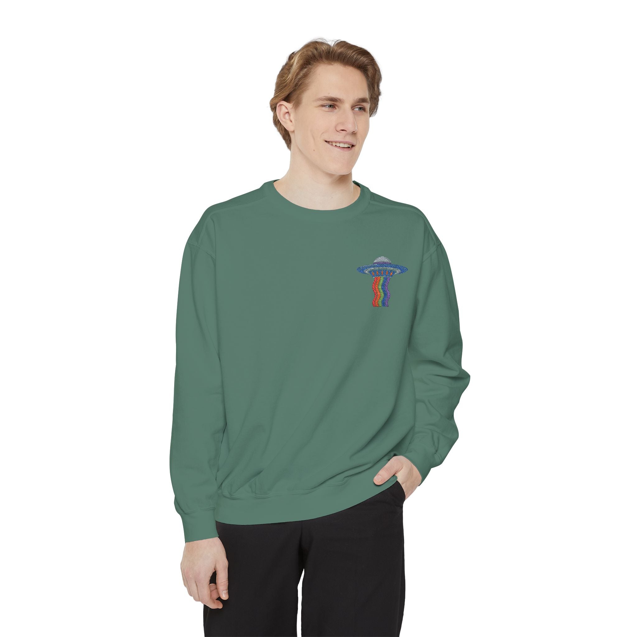 Unisex Garment-Dyed Sweatshirt, Casual Comfort, Cozy Vibes, Everyday Wear, Gift for Him/Her, Perfect for Relaxing