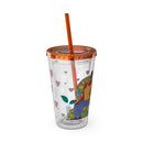 Sunsplash Tumbler, Colorful Couples Drinkware, Cute Travel Mug, Love Glassware – Bold Queer Streetwear Drinkware