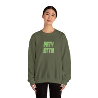 Sparkling Green Text Crewneck Sweatshirt | Casual Streetwear, Cozy Gift, Unisex Apparel, Everyday Fashion, Holiday Layering Crewneck Sweatshirt – Queer Streetwear Cozy Essential
