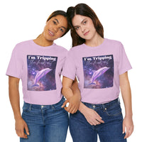 "I'm tripping the F*ck out" Surreal Dolphin Tee Unisex T-Shirt – Bold Queer Streetwear Graphic Tee