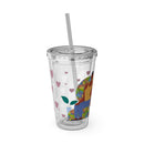 Sunsplash Tumbler, Colorful Couples Drinkware, Cute Travel Mug, Love Glassware – Bold Queer Streetwear Drinkware