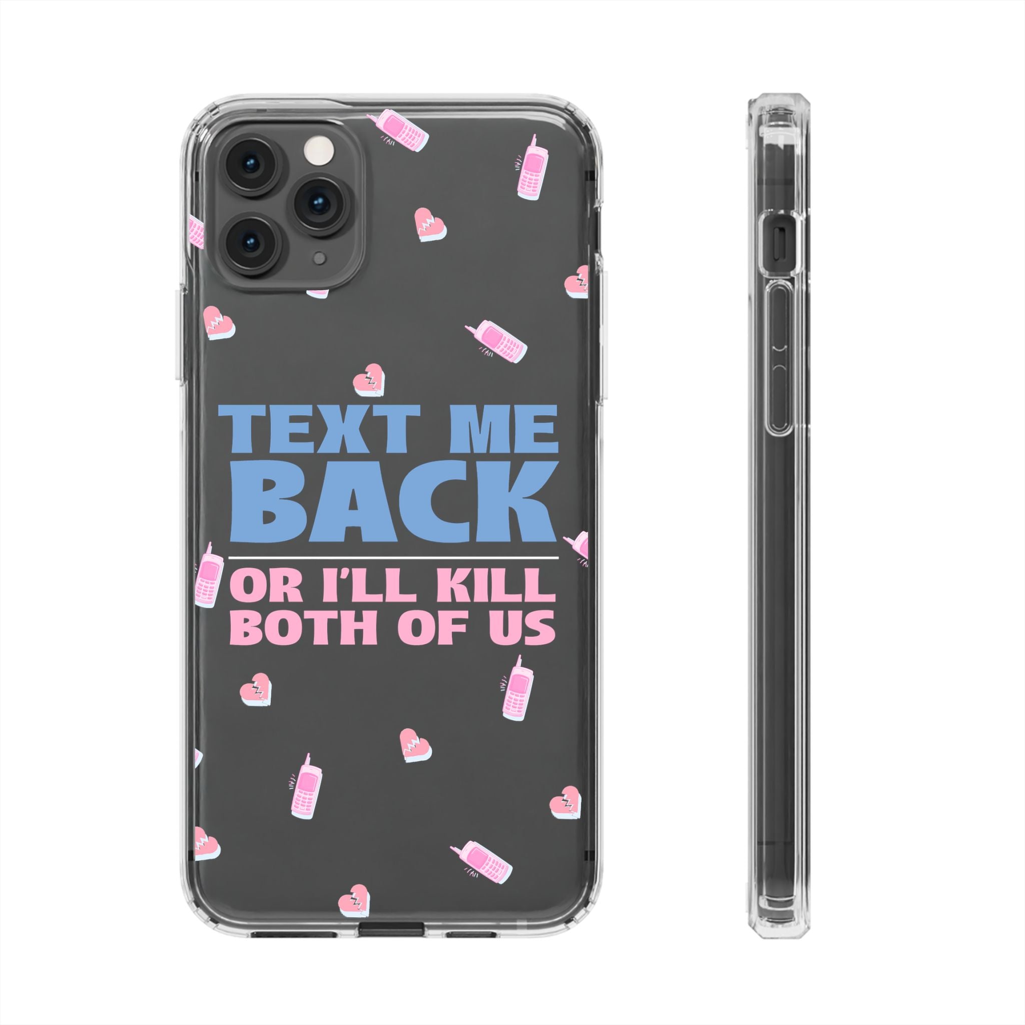 Dark Humor "Text Me Back" Phone Case – A Perfect Blend of Flirtation and Frustration Phone Case – Bold Queer Streetwear Tech Accessory