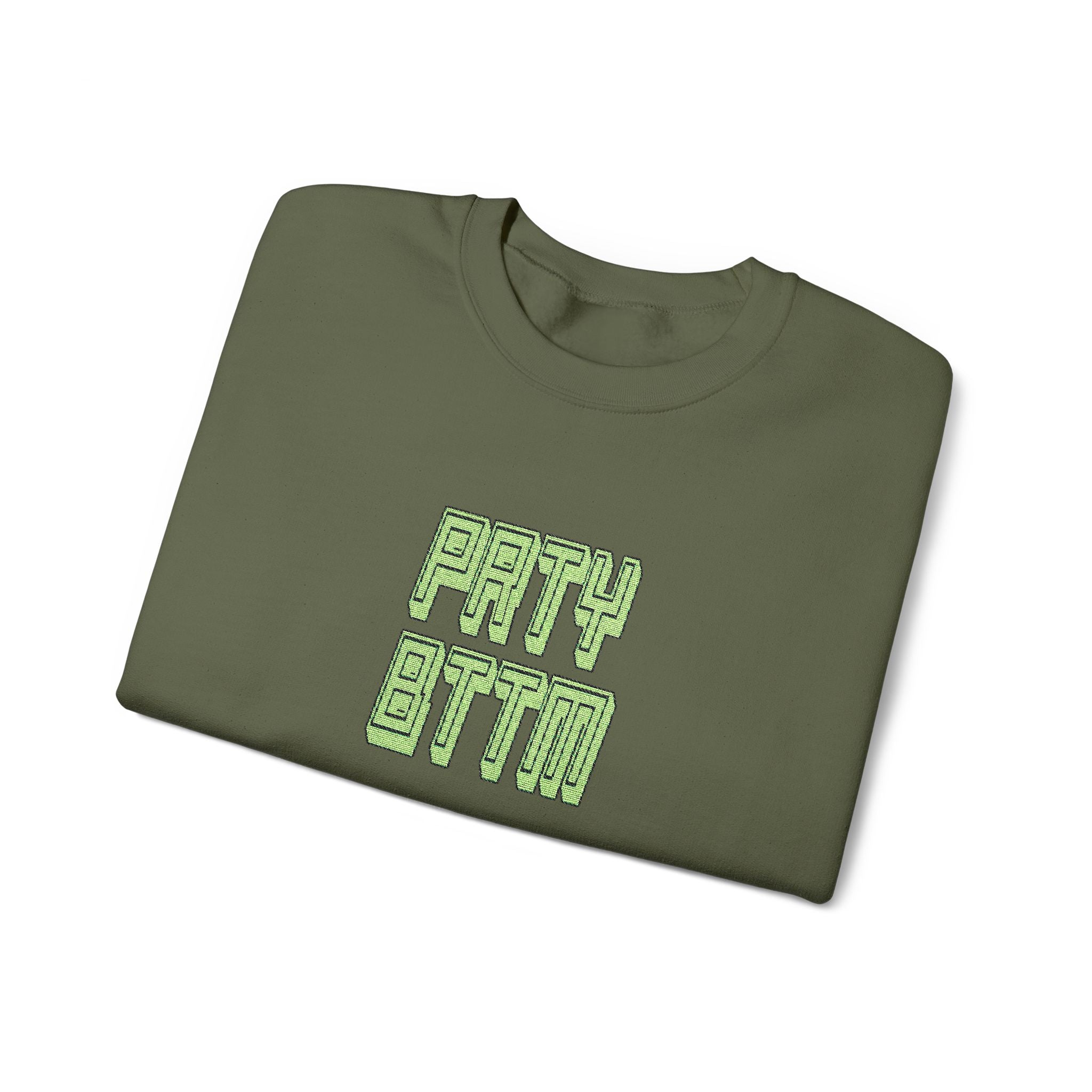 Sparkling Green Text Crewneck Sweatshirt | Casual Streetwear, Cozy Gift, Unisex Apparel, Everyday Fashion, Holiday Layering Crewneck Sweatshirt – Queer Streetwear Cozy Essential