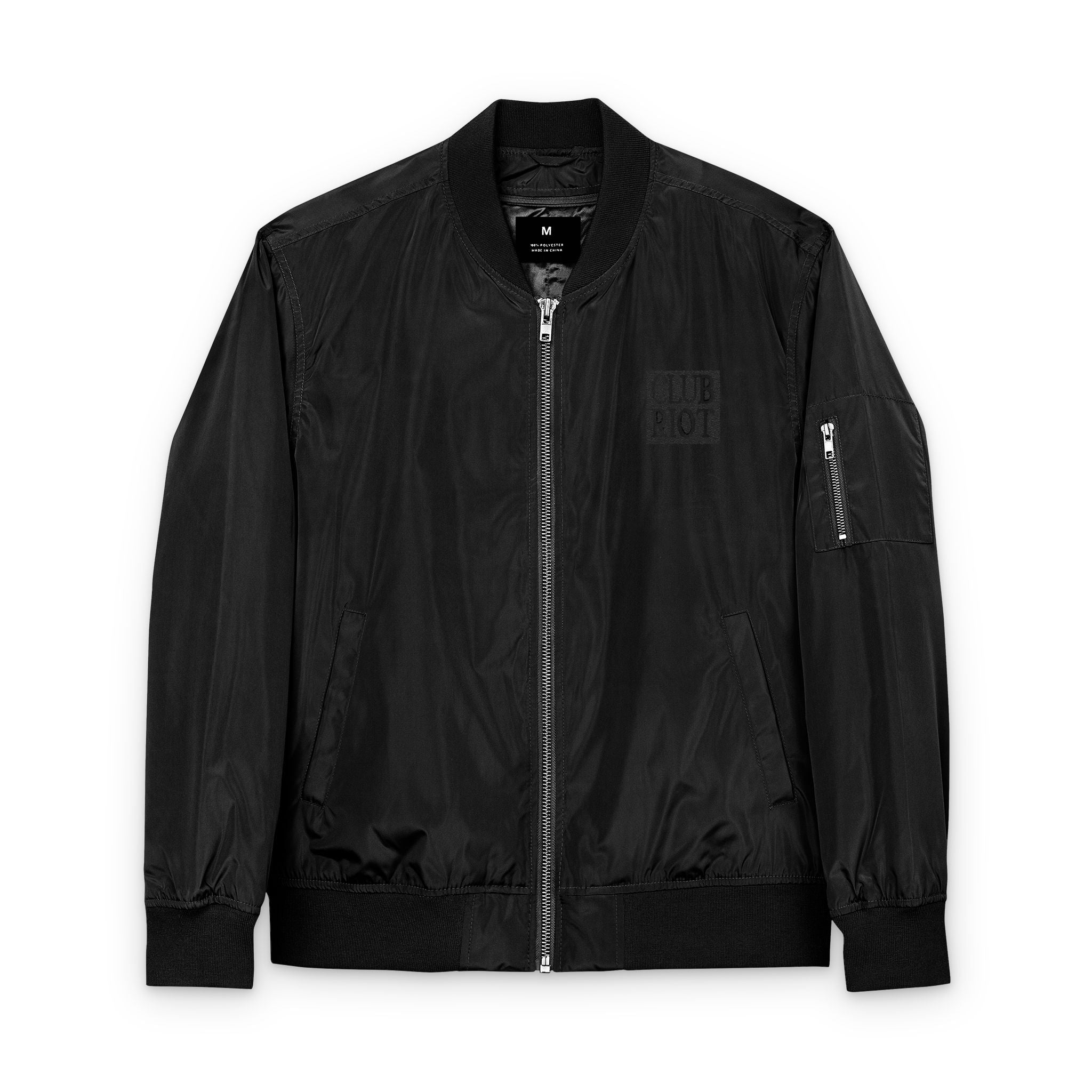 Bold Embroidered Bomber Jacket for Unique Style, Streetwear, Fashion Statement, Gift Idea, Sustainable Fashion – Club Riot Queer Streetwear