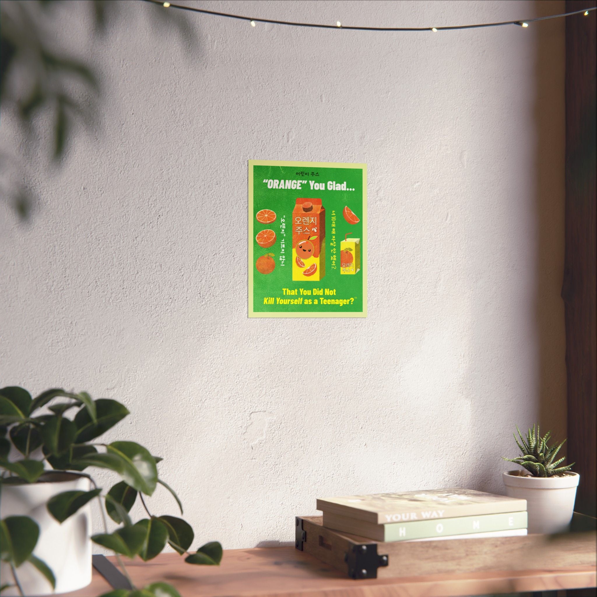 Retro Orange Juice Poster - Fun Vintage Wall Art with Humorous Quote – Club Riot Queer Streetwear