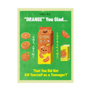 Retro Orange Juice Poster - Fun Vintage Wall Art with Humorous Quote – Club Riot Queer Streetwear