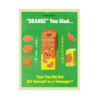 Retro Orange Juice Poster - Fun Vintage Wall Art with Humorous Quote – Club Riot Queer Streetwear