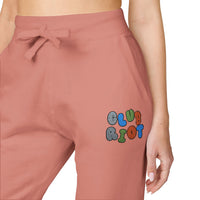 Cozy Embroidered Unisex Fleece Sweatpants, Casual Lounge Pants, Perfect for Relaxing, Gift for Him/Her, Ideal for Everyday Wear – Club Riot Queer Streetwear